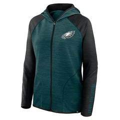 Philadelphia Eagles Women's Plus Size End Around Pass Full-Zip Hoodie Midnight Green | Fanatics