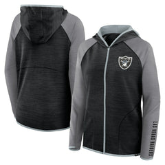 Las Vegas Raiders Women's Plus Size End Around Pass Full-Zip Hoodie Black | Fanatics