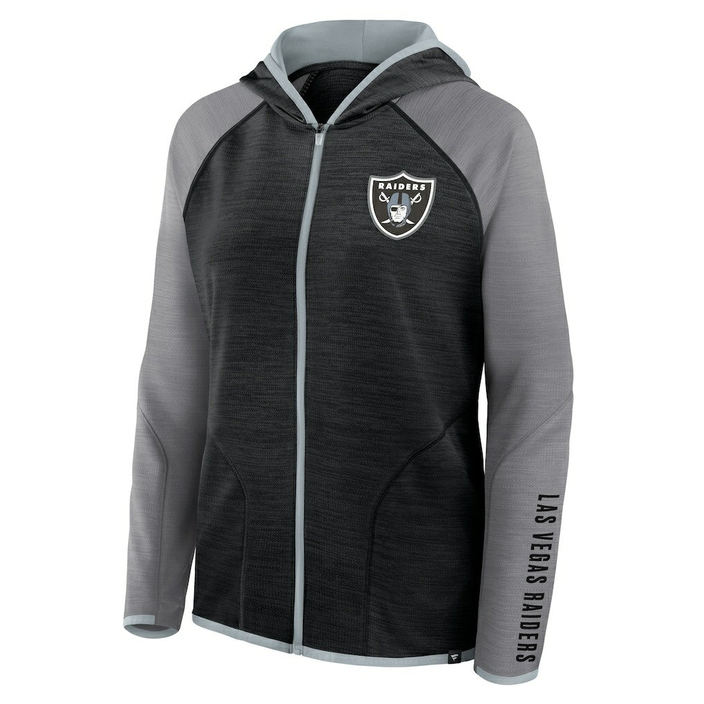 Las Vegas Raiders Women's Plus Size End Around Pass Full-Zip Hoodie Black | Fanatics