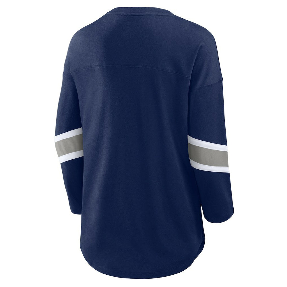 Dallas Cowboys Women's Plus Size Redzone 3/4-Sleeve Scoop Neck T-Shirt Navy | Fanatics