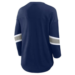 Dallas Cowboys Women's Plus Size Redzone 3/4-Sleeve Scoop Neck T-Shirt Navy | Fanatics