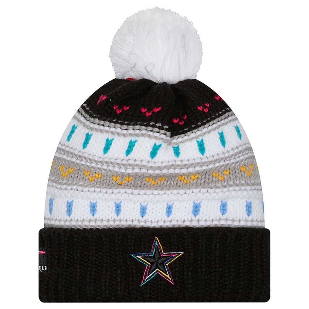 Dallas Cowboys New Era Women's 2025 NFL Crucial Catch Cuffed Knit Hat with Pom Black | NFL