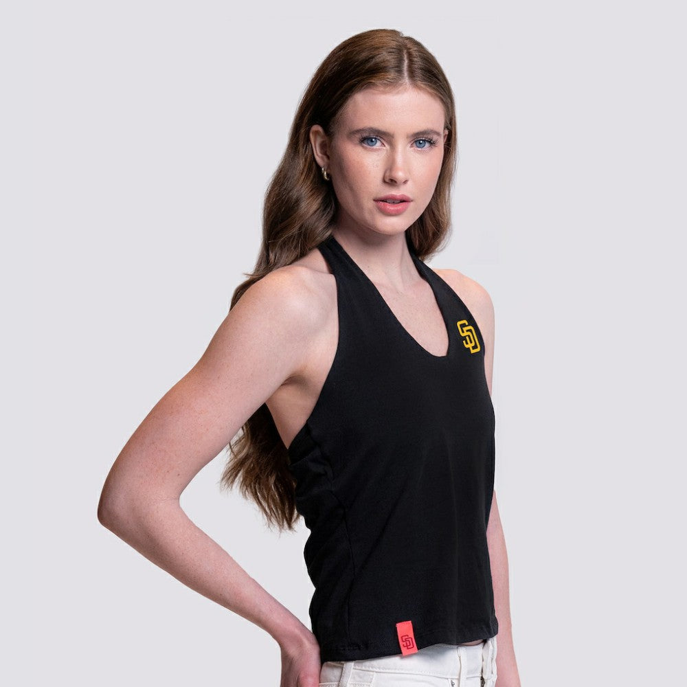 San Diego Padres Lusso Women's Noelle V-Neck Tank Top - MLB