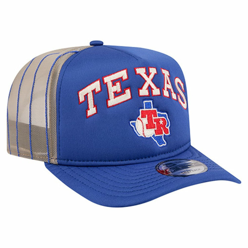 Texas Rangers New Era Vintage Arched Foam Front 9FIFTY A-Frame Adjustable Trucker Hat - MLB