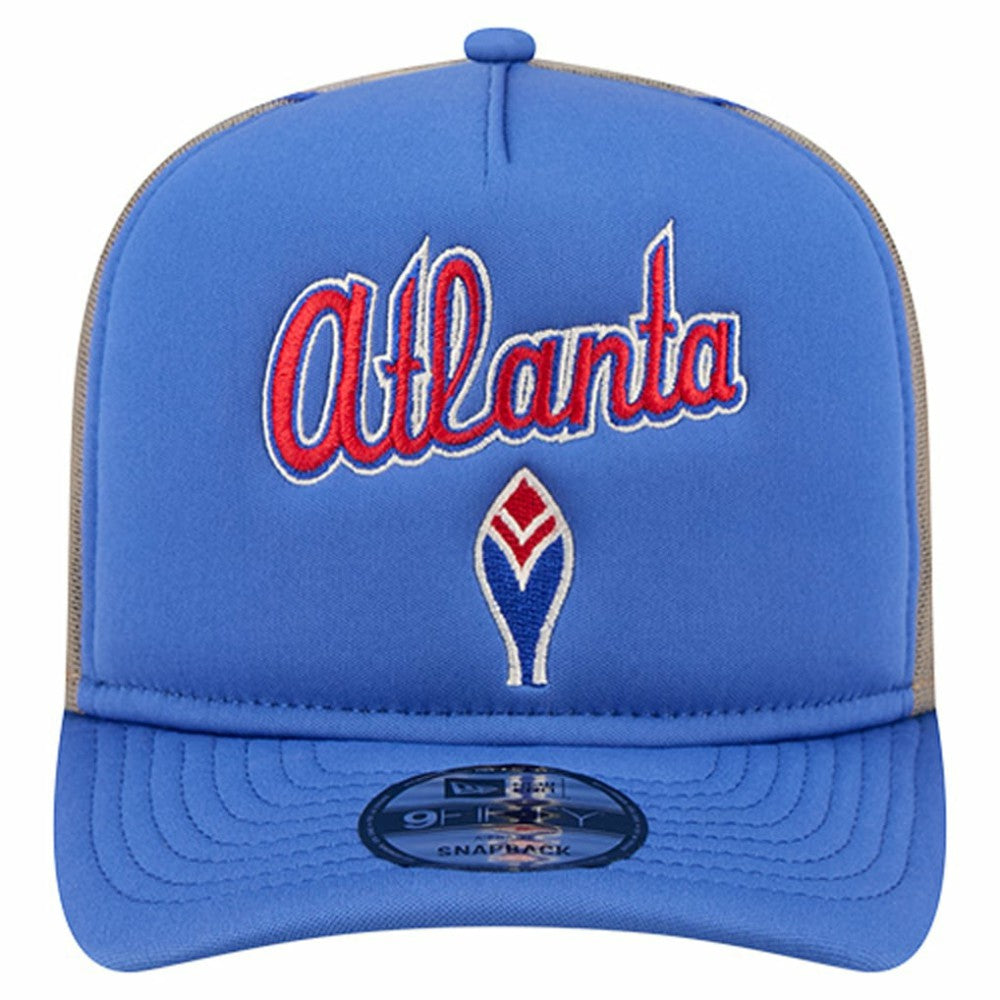 Atlanta Braves New Era Vintage Arched Foam Front 9FIFTY A-Frame Adjustable Trucker Hat - MLB