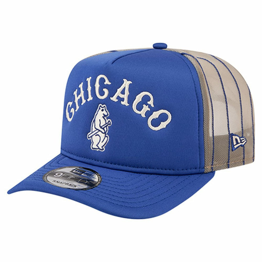 Chicago Cubs New Era Vintage Arched Foam Front 9FIFTY A-Frame Adjustable Trucker Hat - MLB