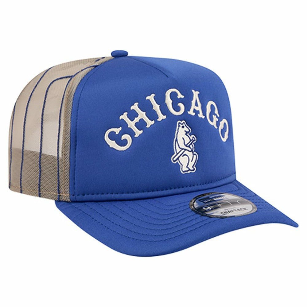 Chicago Cubs New Era Vintage Arched Foam Front 9FIFTY A-Frame Adjustable Trucker Hat - MLB