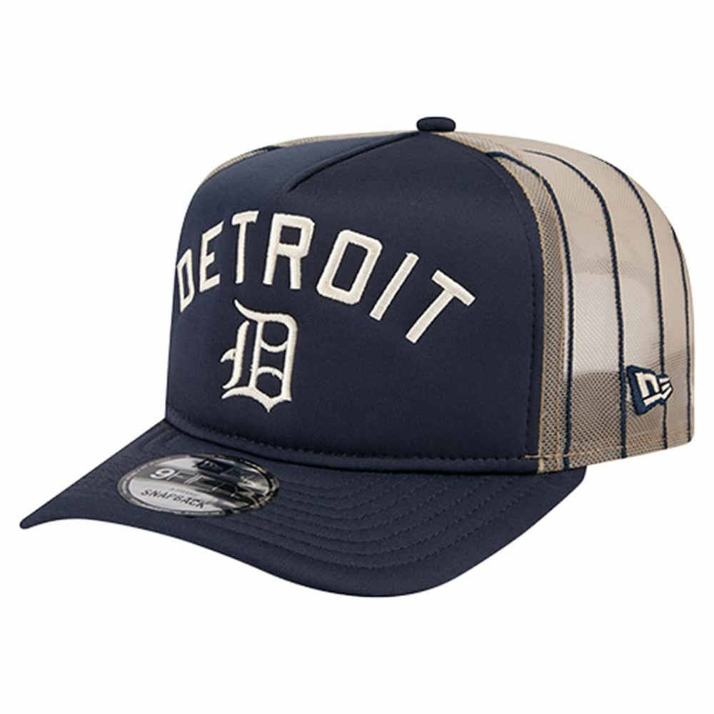 Detroit Tigers New Era Vintage Arched Foam Front 9FIFTY A-Frame Adjustable Trucker Hat - MLB