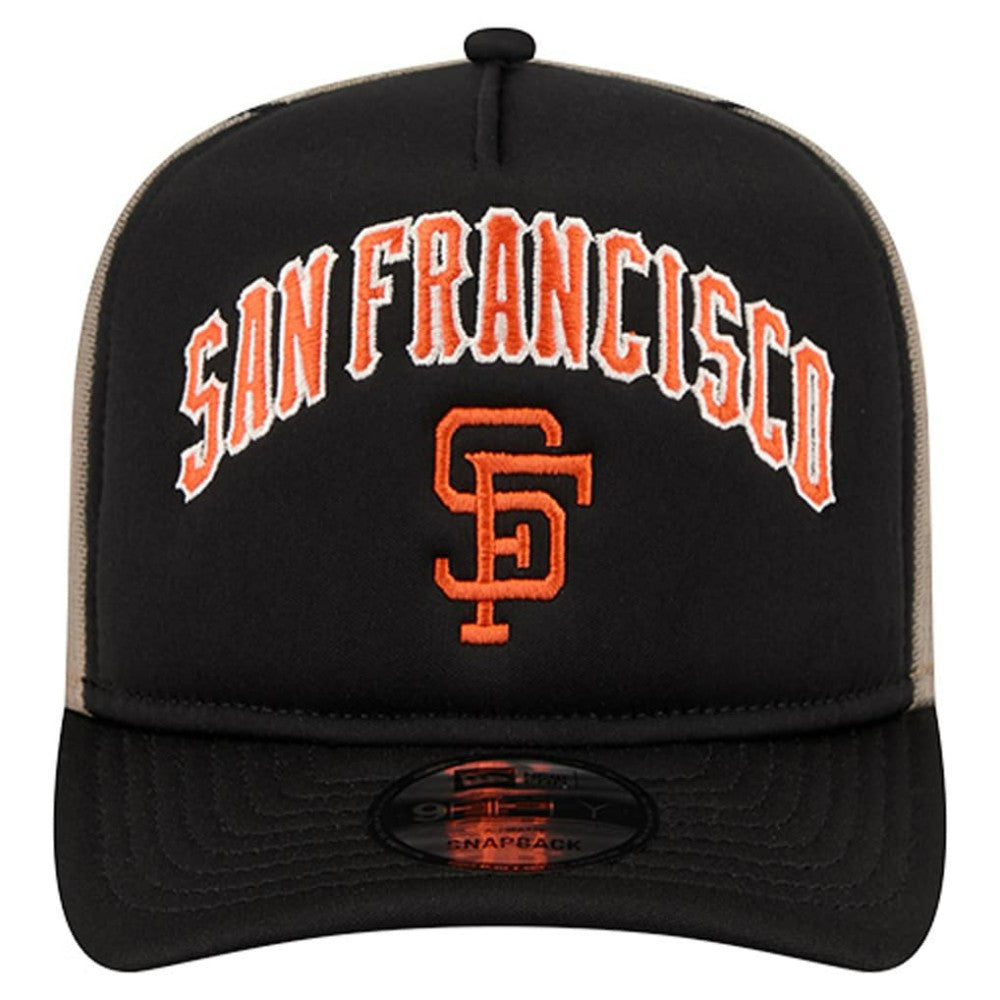 San Francisco Giants New Era Vintage Arched Foam Front 9FIFTY A-Frame Adjustable Trucker Hat - MLB