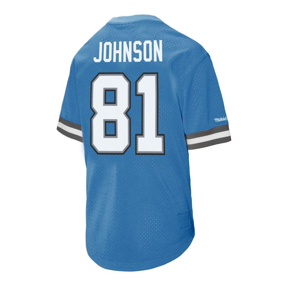Calvin Johnson Detroit Lions Retired Player Name & Number Mesh Top Blue | Mitchell & Ness