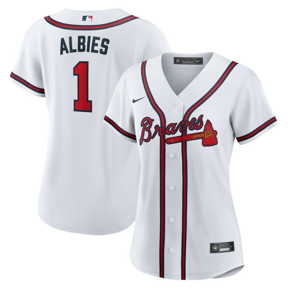 Ozzie Albies Atlanta Braves Nike Women's Home Replica Jersey - MLB