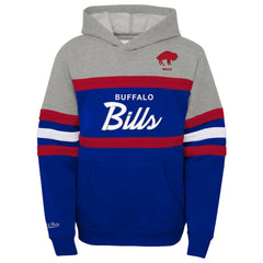 Buffalo Bills Youth Throwback Head Coach Pullover Hoodie Royal | Mitchell & Ness