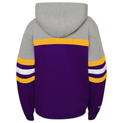 Minnesota Vikings Youth Throwback Head Coach Pullover Hoodie Purple | Mitchell & Ness