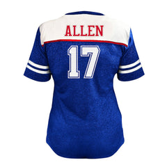 Josh Allen Buffalo Bills Women's Plus Size Bling V-Neck T-Shirt White | Fanatics