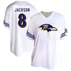 Lamar Jackson Baltimore Ravens Women's Plus Size Fashion Jersey White | Fanatics