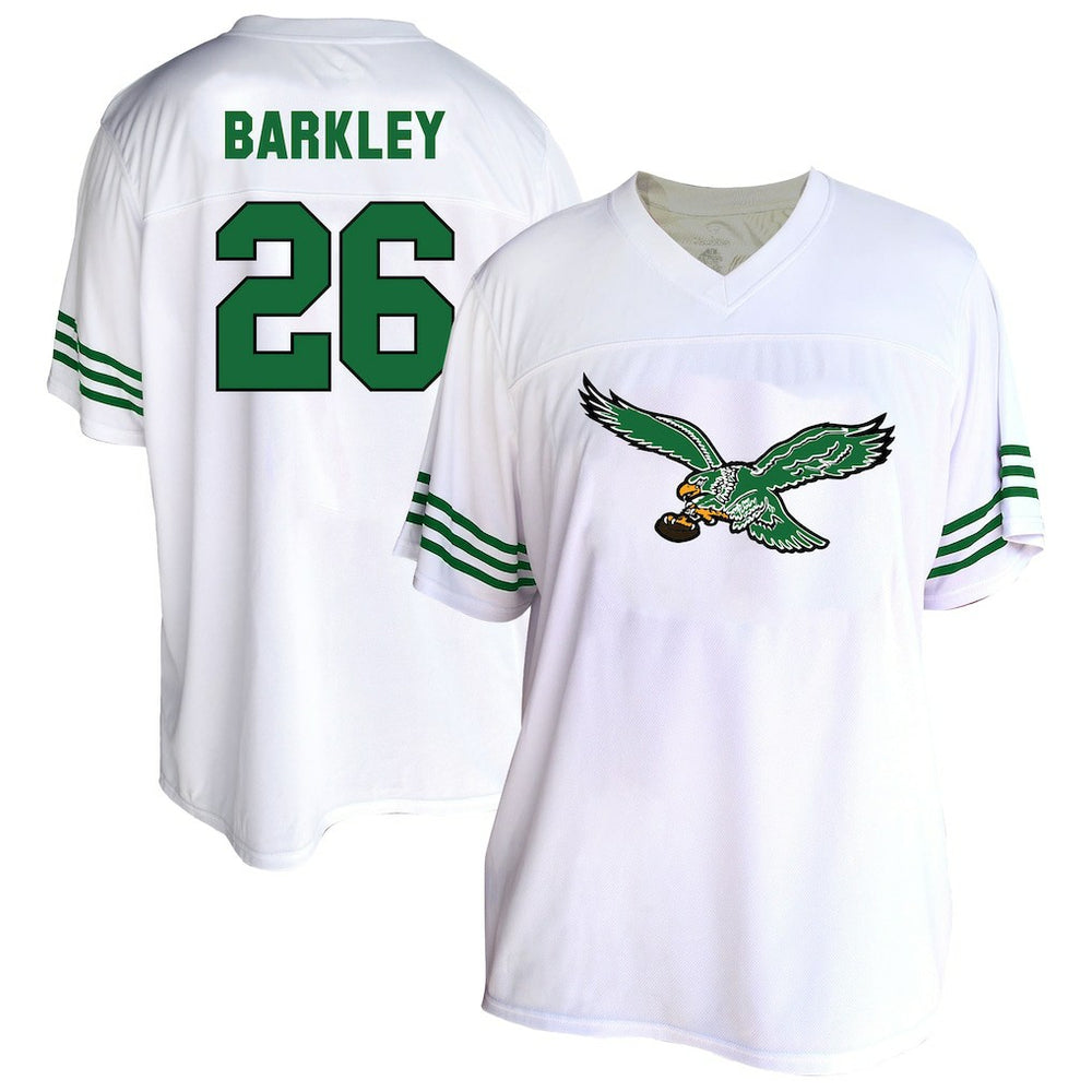 Saquon Barkley Philadelphia Eagles Women's Plus Size Fashion Jersey White | Fanatics