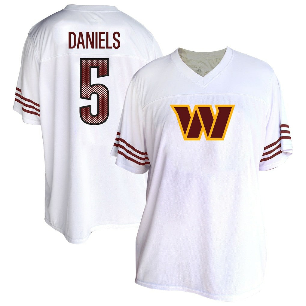 Jayden Daniels Washington Commanders Women's Plus Size Fashion Jersey White | Fanatics