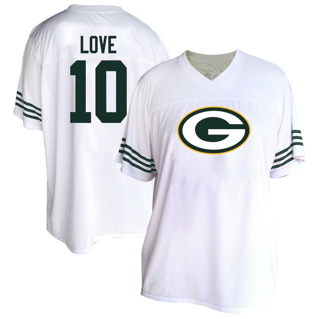 Jordan Love Green Bay Packers Women's Plus Size Fashion Jersey White | Fanatics