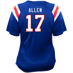 Josh Allen Buffalo Bills Women's Plus Size Name & Number Raglan Lace V-Neck T-Shirt Royal | Fanatics