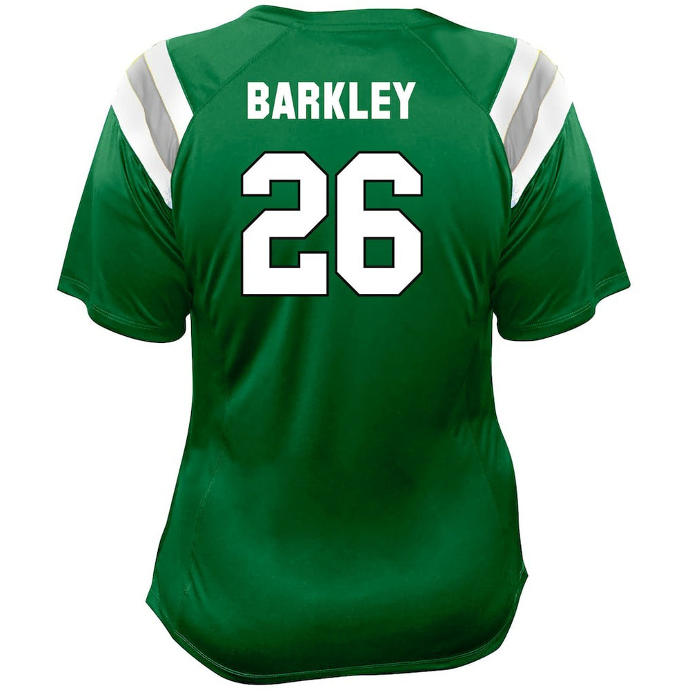 Saquon Barkley Philadelphia Eagles Women's Plus Size Name & Number Raglan Lace V-Neck T-Shirt Kelly Green | Fanatics