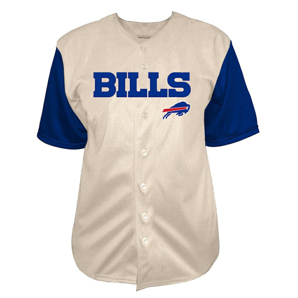 Josh Allen Buffalo Bills Big & Tall Baseball Button-Up Shirt Cream | Fanatics
