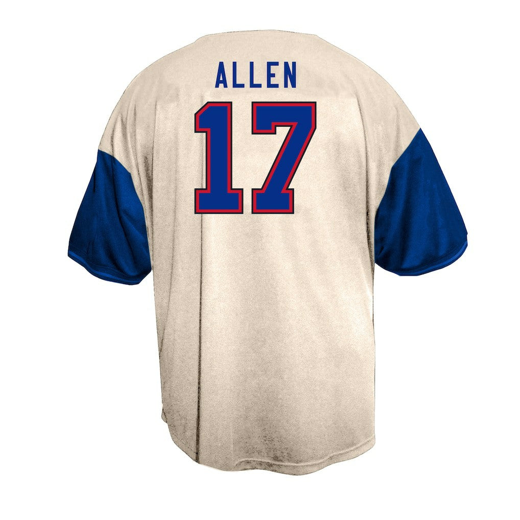 Josh Allen Buffalo Bills Big & Tall Baseball Button-Up Shirt Cream | Fanatics