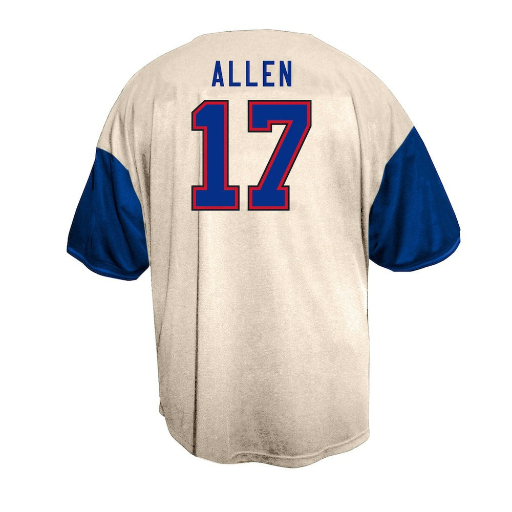 Josh Allen Buffalo Bills Big & Tall Baseball Button-Up Shirt Cream | Fanatics