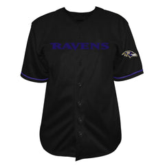 Lamar Jackson Baltimore Ravens Big & Tall Baseball Button-Up Shirt Black | Fanatics