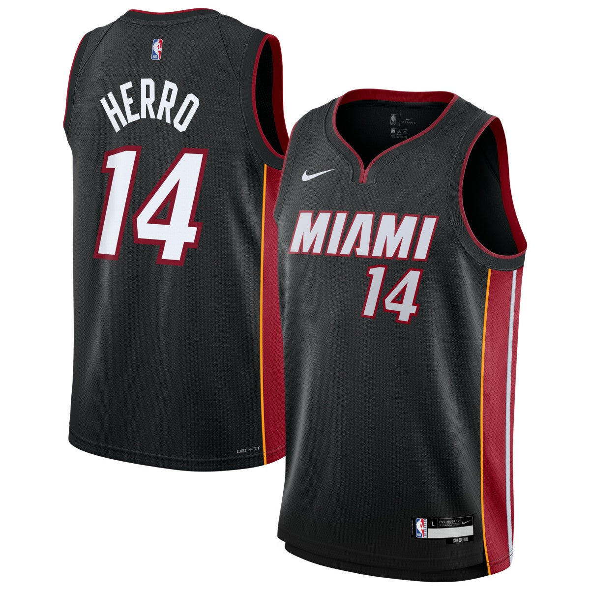Tyler Herro Miami Heat Youth Swingman Jersey Icon Edition Black - NBA
