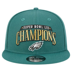 Philadelphia Eagles New Era Super Bowl LIX Champions 9FIFTY Snapback Hat Midnight Green | NFL