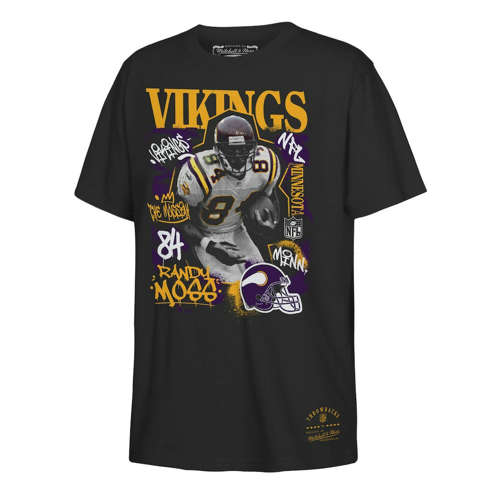 Randy Moss Minnesota Vikings Youth Star Player T-Shirt Black | Mitchell & Ness