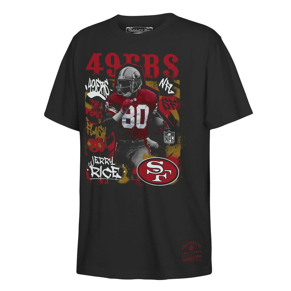 Jerry Rice San Francisco 49ers Youth Star Player T-Shirt Black | Mitchell & Ness
