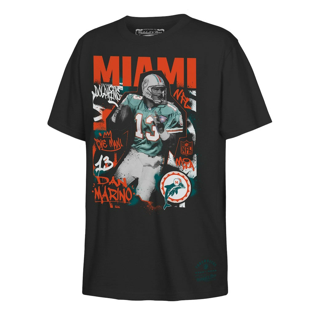 Dan Marino Miami Dolphins Youth Star Player T-Shirt Black | Mitchell & Ness