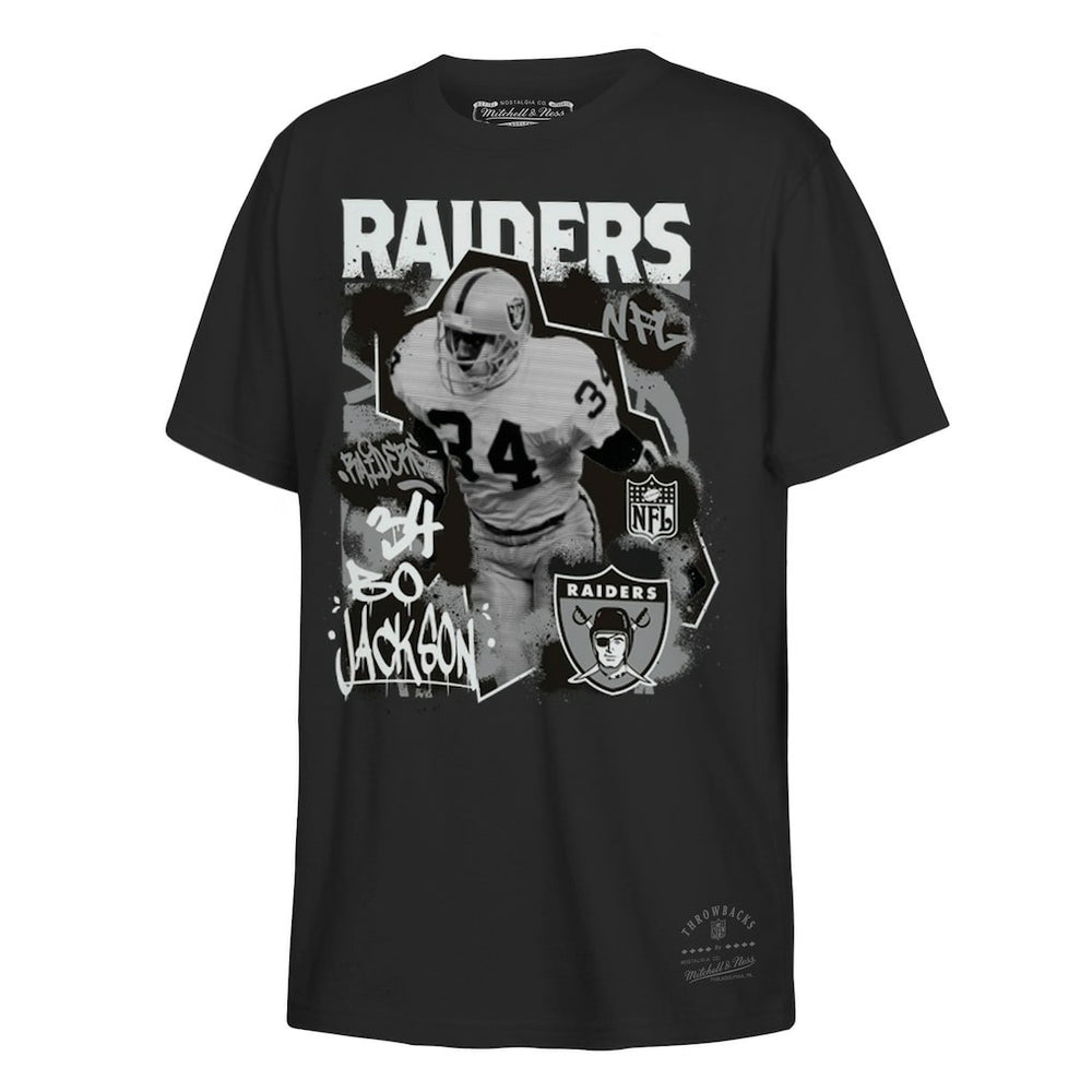 Bo Jackson Las Vegas Raiders Youth Star Player T-Shirt Black | Mitchell & Ness