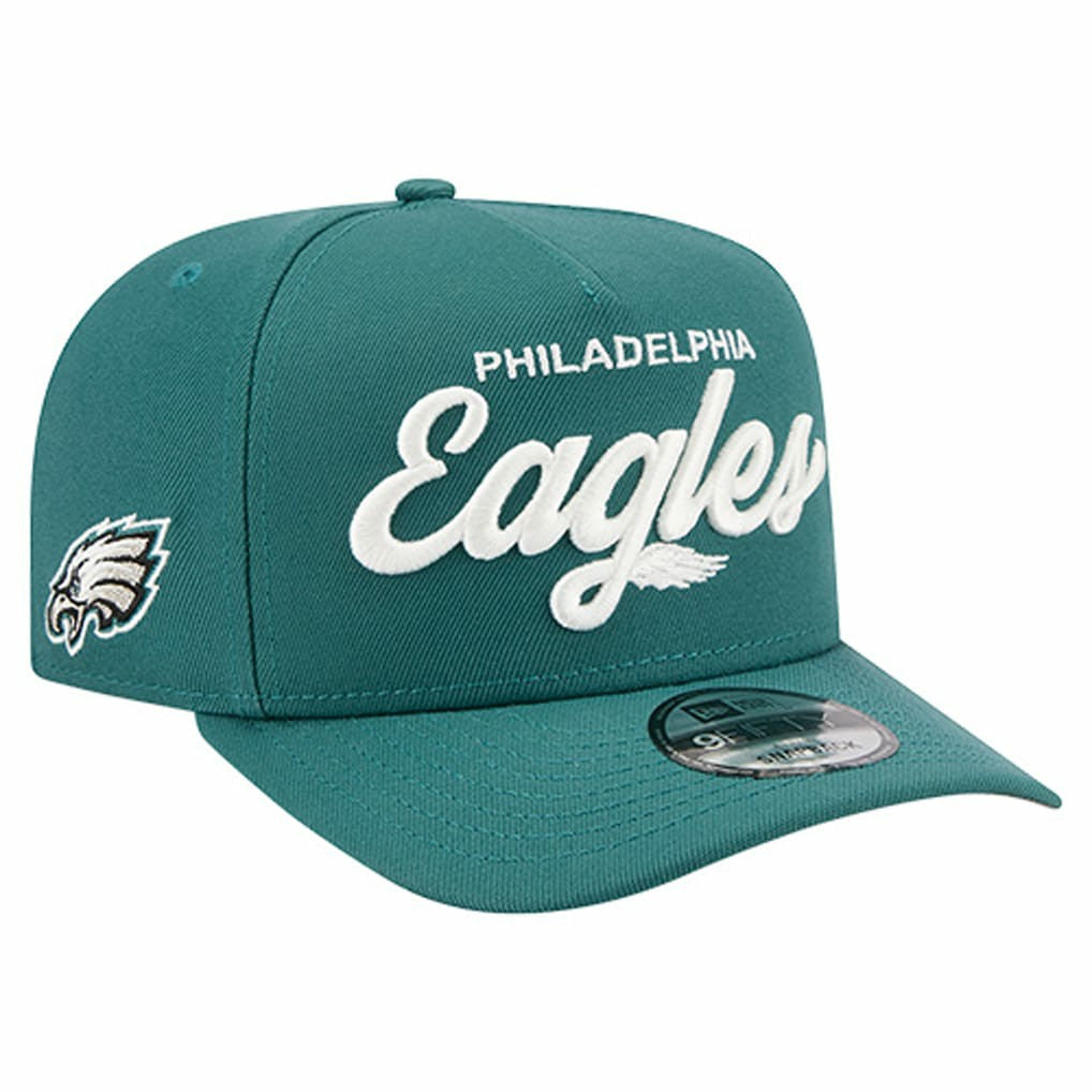 Philadelphia Eagles New Era Local Play A-Frame 9FIFTY Snapback Hat Midnight Green | NFL
