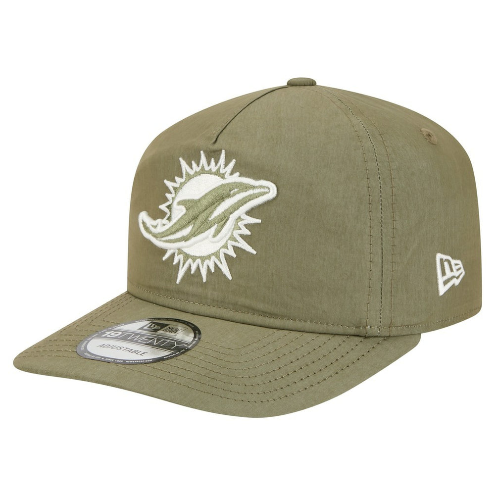 Miami Dolphins New Era Nylon 19TWENTY Adjustable Hat Olive | NFL