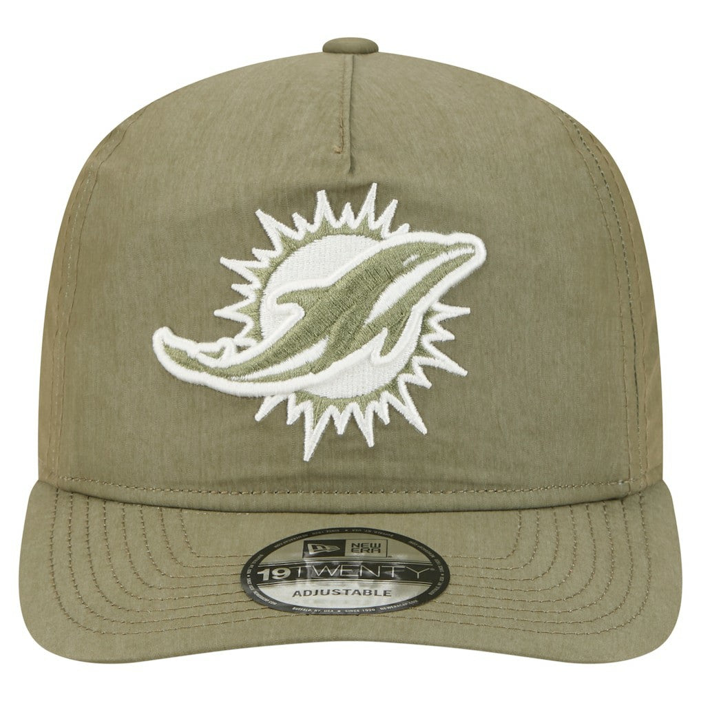 Miami Dolphins New Era Nylon 19TWENTY Adjustable Hat Olive | NFL