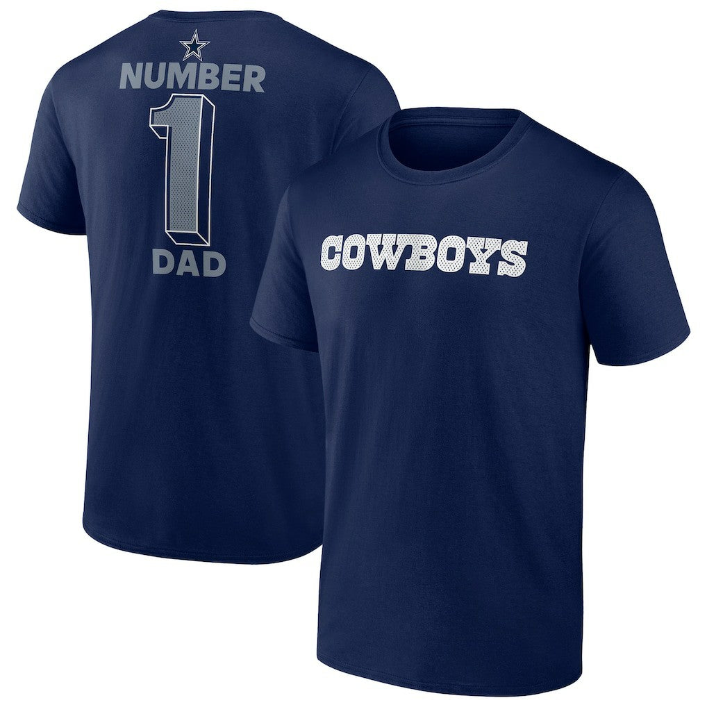 Dallas Cowboys Big & Tall Number One Dad T-Shirt Navy | Fanatics