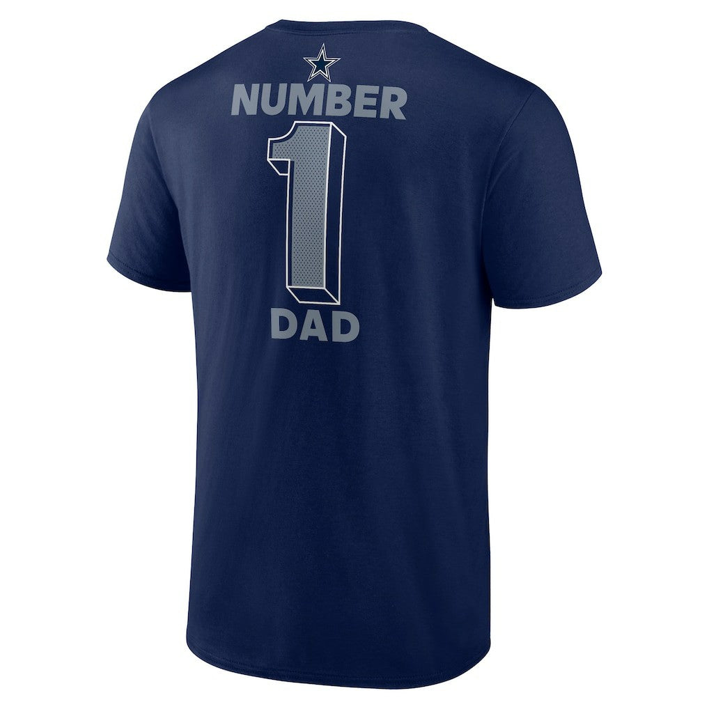 Dallas Cowboys Big & Tall Number One Dad T-Shirt Navy | Fanatics