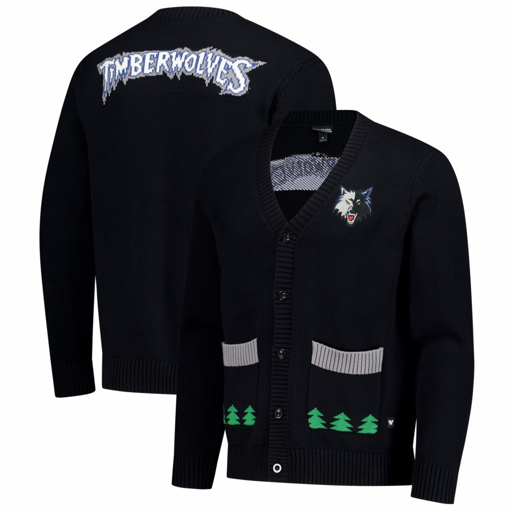 Minnesota Timberwolves The Wild Collective Unisex City Edition Full-Button Cardigan Black - NBA