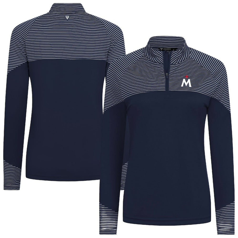 Minnesota Twins Levelwear Women's Classic Stripes Insignia 2.0 Raglan Quarter-Zip Top - MLB