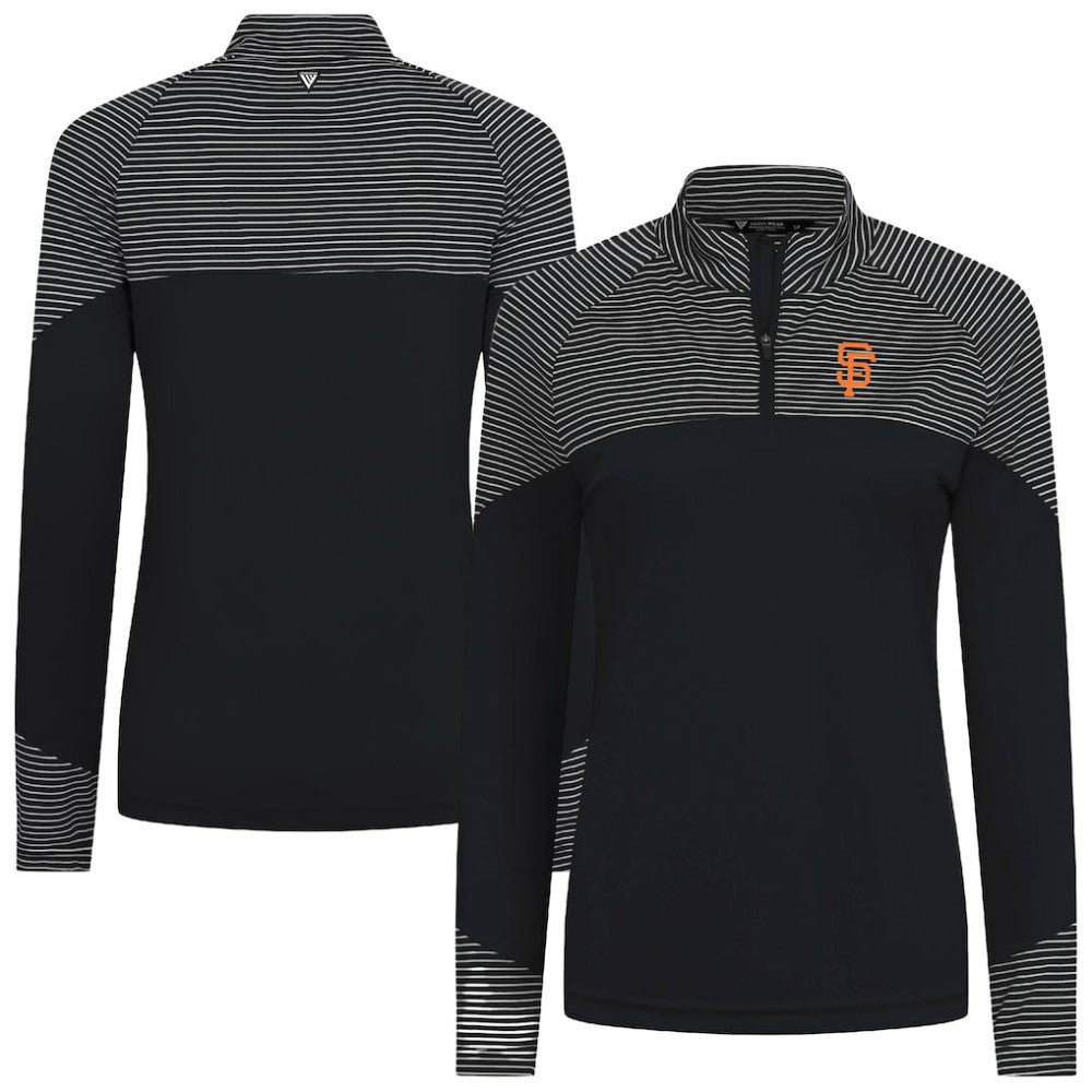 San Francisco Giants Levelwear Women's Classic Stripes Insignia 2.0 Raglan Quarter-Zip Top - MLB