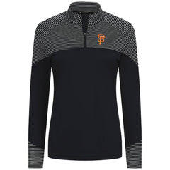 San Francisco Giants Levelwear Women's Classic Stripes Insignia 2.0 Raglan Quarter-Zip Top - MLB