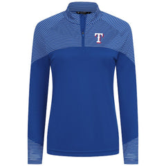 Texas Rangers Levelwear Women's Classic Stripes Insignia 2.0 Raglan Quarter-Zip Top - MLB