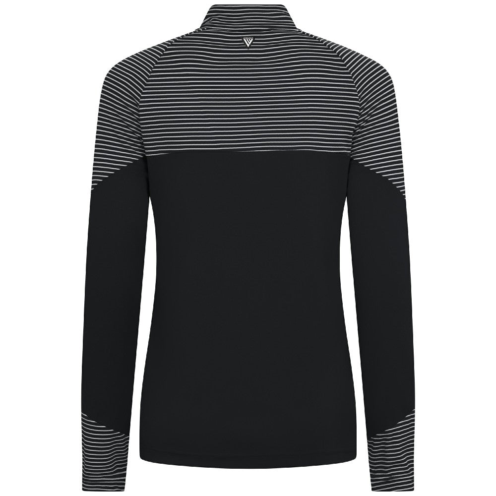Miami Marlins Levelwear Women's Classic Stripes Insignia 2.0 Raglan Quarter-Zip Top - MLB