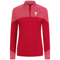 Philadelphia Phillies Levelwear Women's Classic Stripes Insignia 2.0 Raglan Quarter-Zip Top - MLB