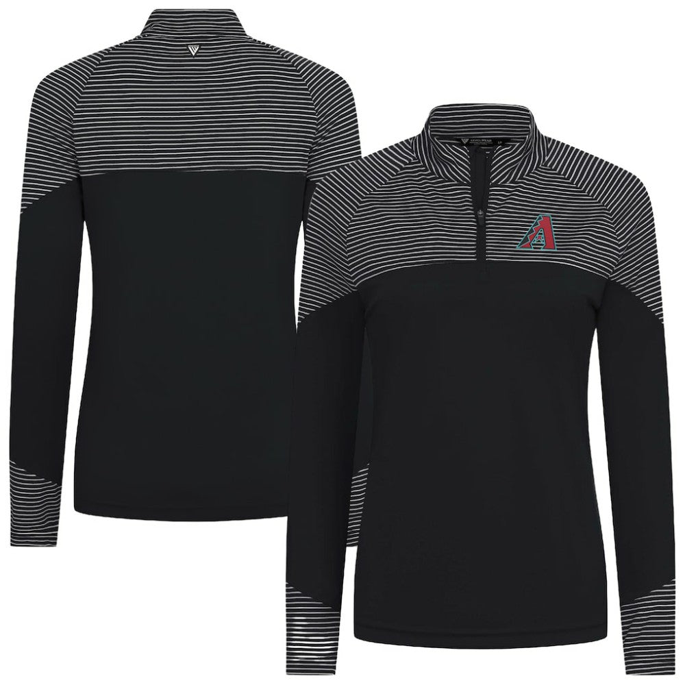 Arizona Diamondbacks Levelwear Women's Classic Stripes Insignia 2.0 Raglan Quarter-Zip Top - MLB