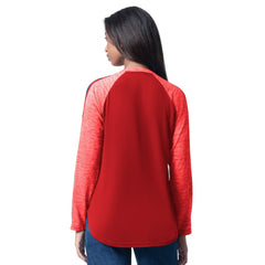 Philadelphia Phillies G-III 4Her by Carl Banks Women's Top Dog Raglan Long Sleeve V-Neck T-Shirt - MLB