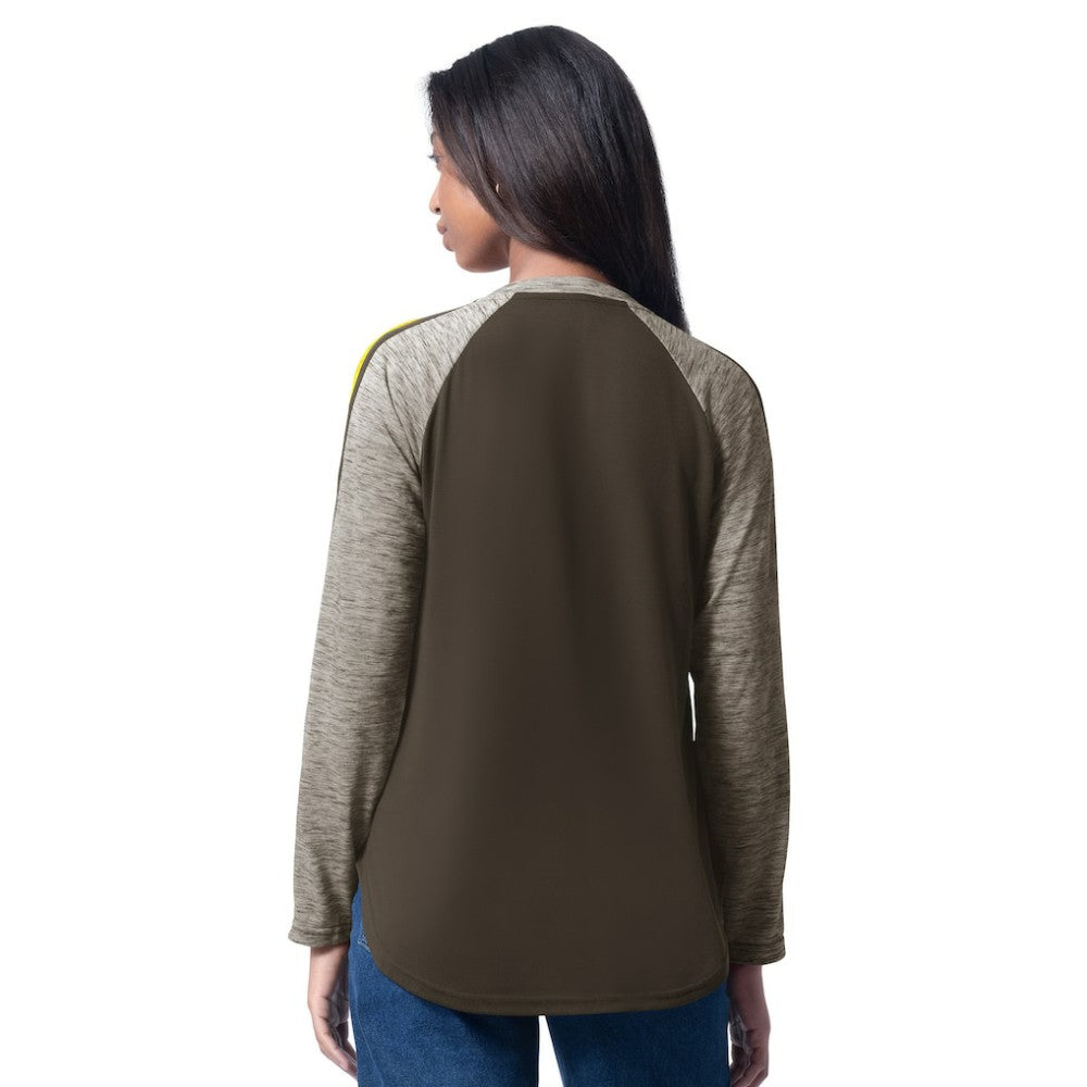 San Diego Padres G-III 4Her by Carl Banks Women's Top Dog Raglan Long Sleeve V-Neck T-Shirt - MLB
