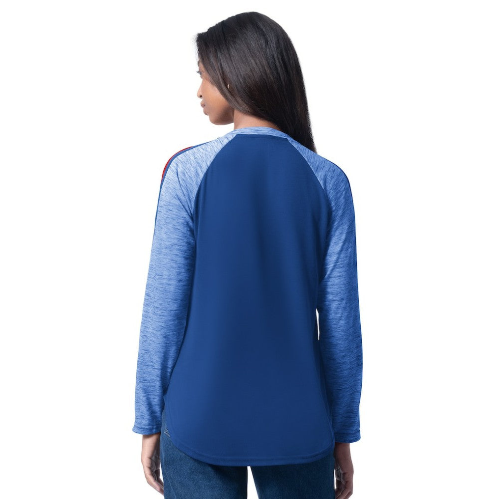 Chicago Cubs G-III 4Her by Carl Banks Women's Top Dog Raglan Long Sleeve V-Neck T-Shirt - MLB